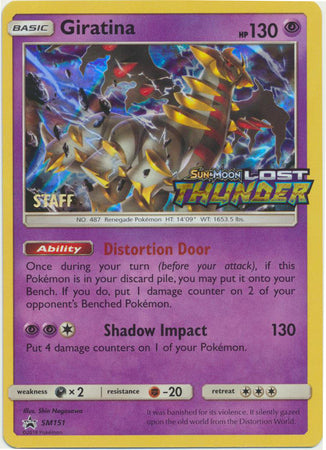 Giratina (SM151) (Staff Prerelease Promo) [Sun & Moon: Black Star Promos] | Cracking-Singles