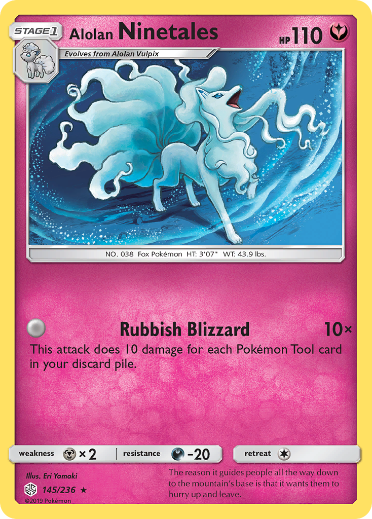 Alolan Ninetales (145/236) [Sun & Moon: Cosmic Eclipse] | Cracking-Singles