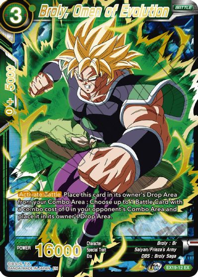 Broly, Omen of Evolution [EX19-12] | Cracking-Singles