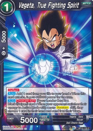 Vegeta, True Fighting Spirit [BT12-133] | Cracking-Singles