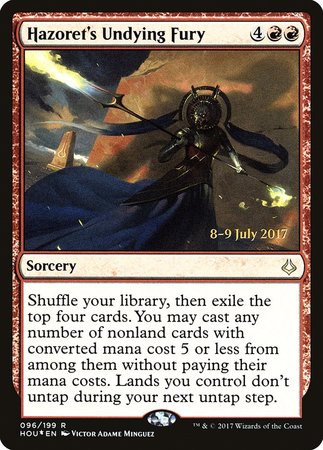 Hazoret's Undying Fury [Hour of Devastation Promos] | Cracking-Singles