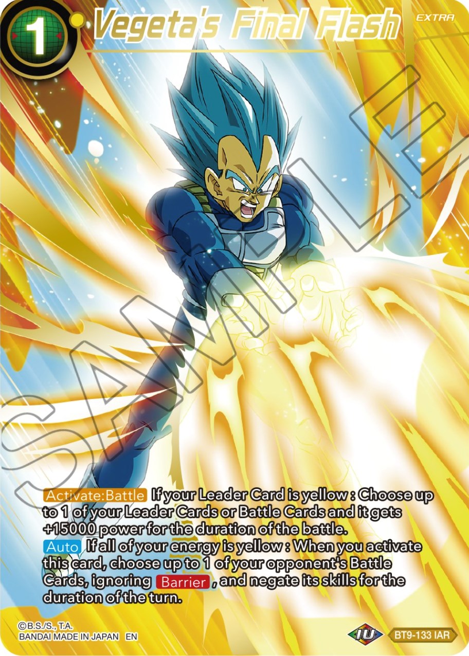 Vegeta's Final Flash (BT9-133) [Theme Selection: History of Vegeta] | Cracking-Singles