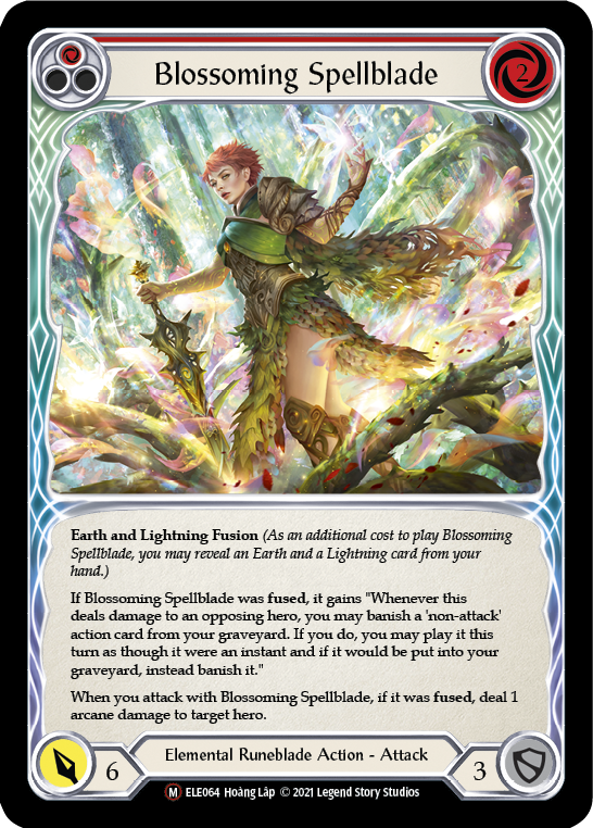 Blossoming Spellblade [U-ELE064] Unlimited Rainbow Foil | Cracking-Singles