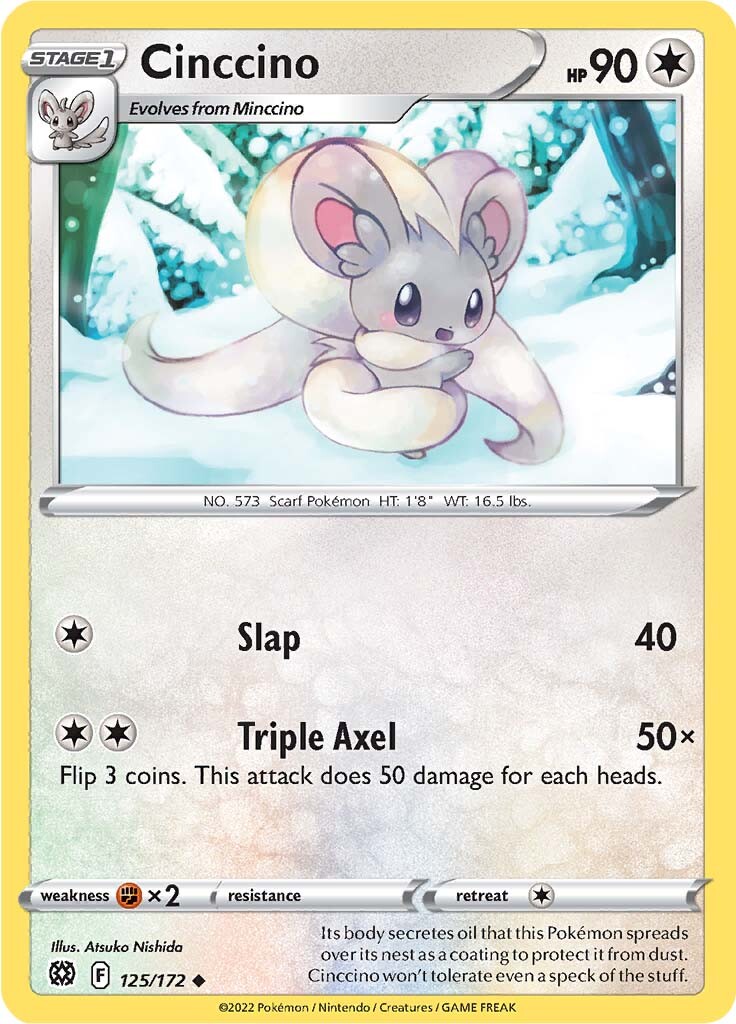 Cinccino (125/172) [Sword & Shield: Brilliant Stars] | Cracking-Singles