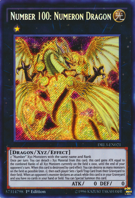 Number 100: Numeron Dragon [DRL3-EN021] Secret Rare | Cracking-Singles