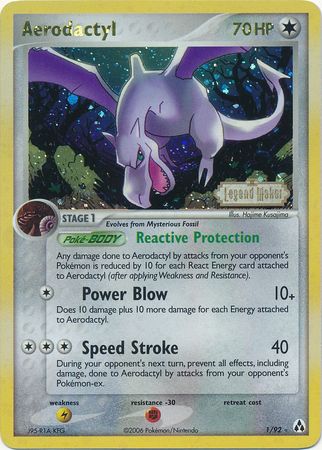 Aerodactyl (1/92) (Stamped) [EX: Legend Maker] | Cracking-Singles