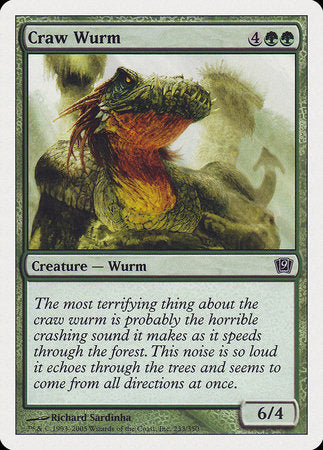 Craw Wurm [Ninth Edition] | Cracking-Singles