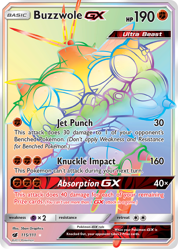 Buzzwole GX (115/111) [Sun & Moon: Crimson Invasion] | Cracking-Singles