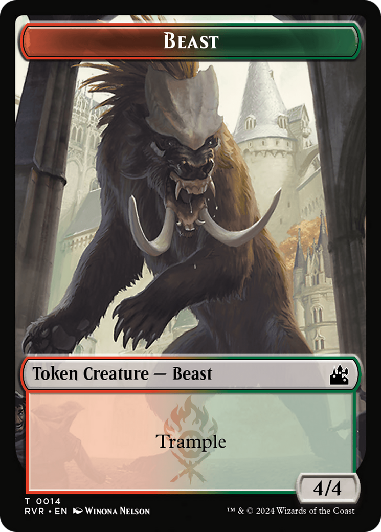 Beast Token [Ravnica Remastered Tokens] | Cracking-Singles