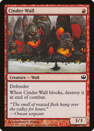 Cinder Wall [Duel Decks: Knights vs. Dragons] | Cracking-Singles