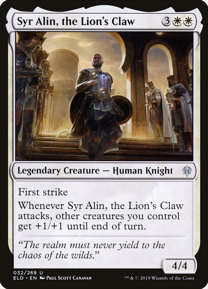 Syr Alin, the Lion's Claw [Throne of Eldraine] | Cracking-Singles