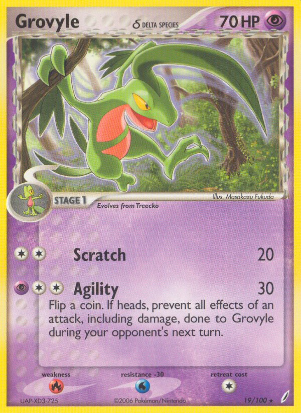 Grovyle(19/100) (Delta Species) [EX: Crystal Guardians] | Cracking-Singles