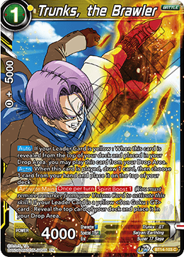 Trunks, the Brawler (BT14-103) [Cross Spirits] | Cracking-Singles