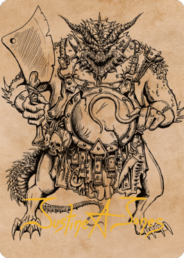 Thrakkus the Butcher Art Card (Gold-Stamped Signature) [Commander Legends: Battle for Baldur's Gate Art Series] | Cracking-Singles