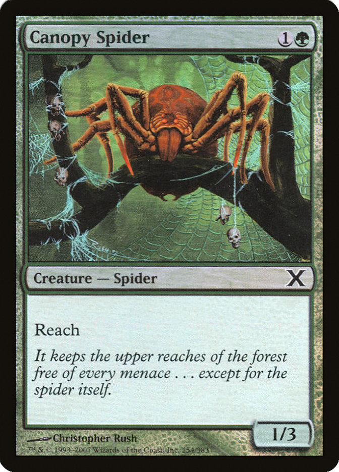 Canopy Spider (Premium Foil) [Tenth Edition] | Cracking-Singles