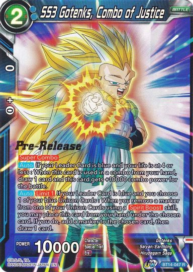 SS3 Gotenks, Combo of Justice (BT14-047) [Cross Spirits Prerelease Promos] | Cracking-Singles