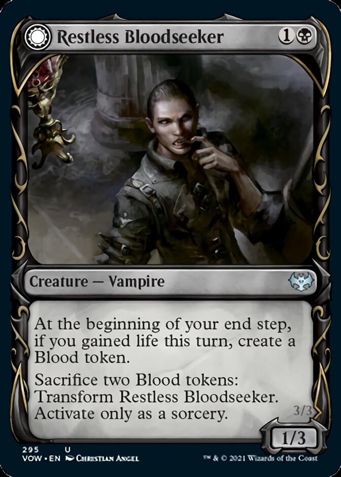 Restless Bloodseeker // Bloodsoaked Reveler (Showcase Fang Frame) [Innistrad: Crimson Vow] | Cracking-Singles