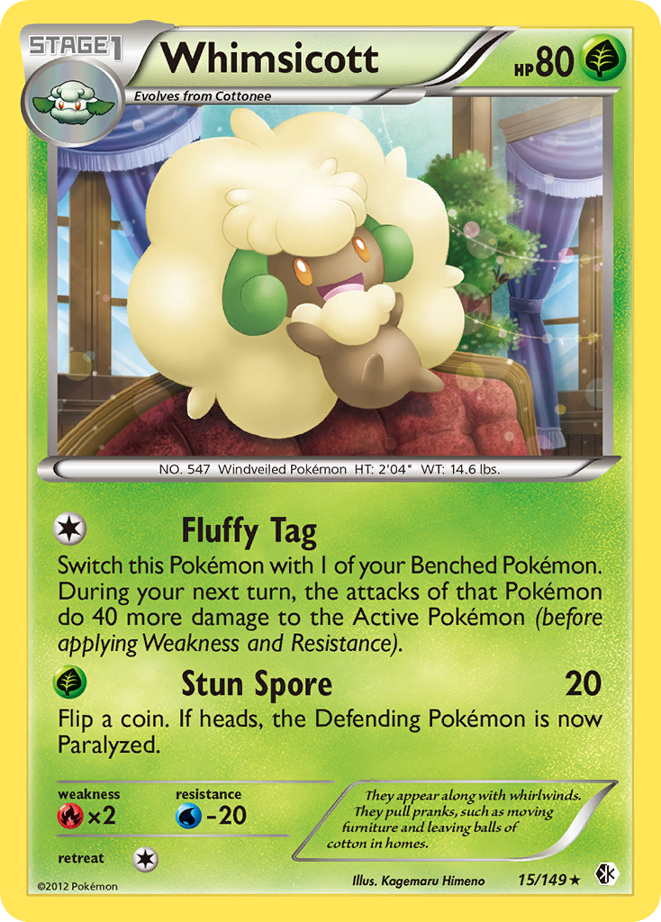 Whimsicott (15/149) [Black & White: Boundaries Crossed] | Cracking-Singles