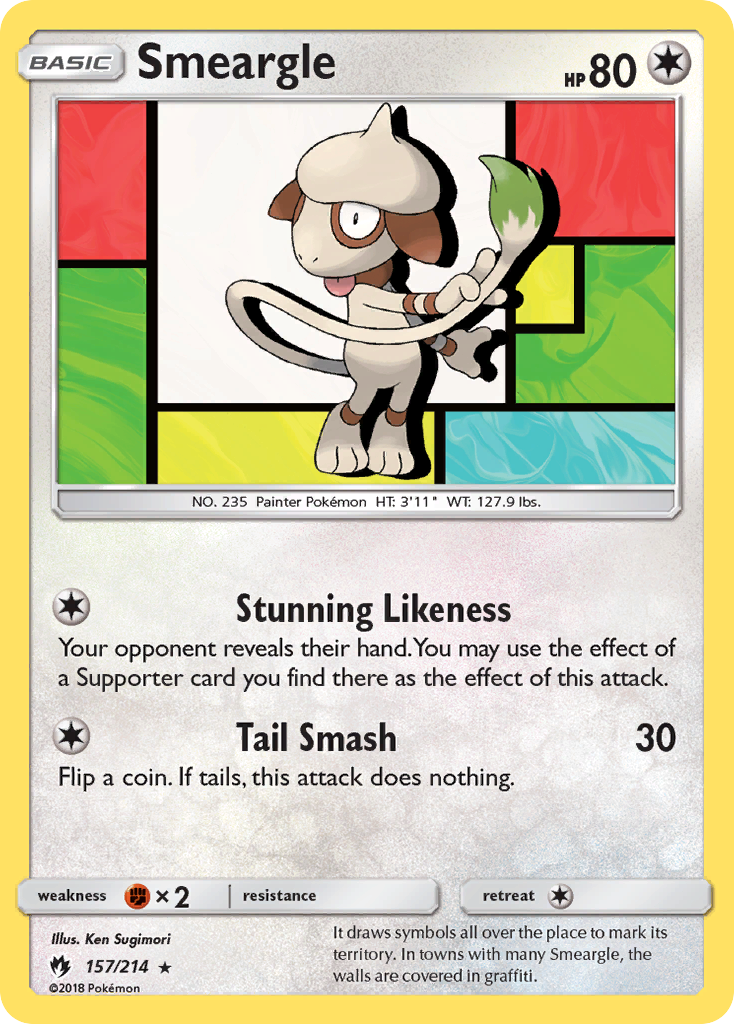 Smeargle (157/214) [Sun & Moon: Lost Thunder] | Cracking-Singles