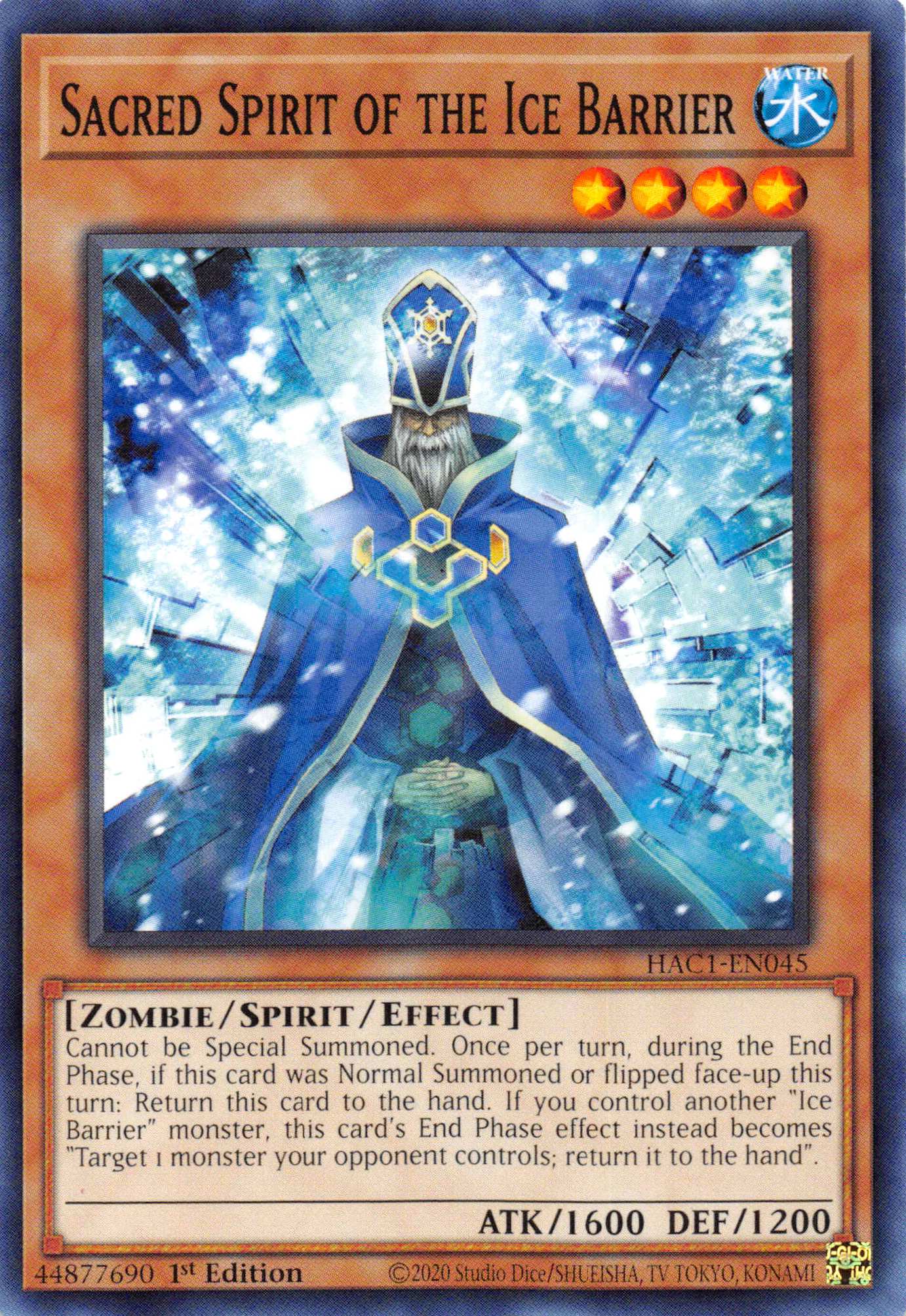 Sacred Spirit of the Ice Barrier (Duel Terminal) [HAC1-EN045] Parallel Rare | Cracking-Singles