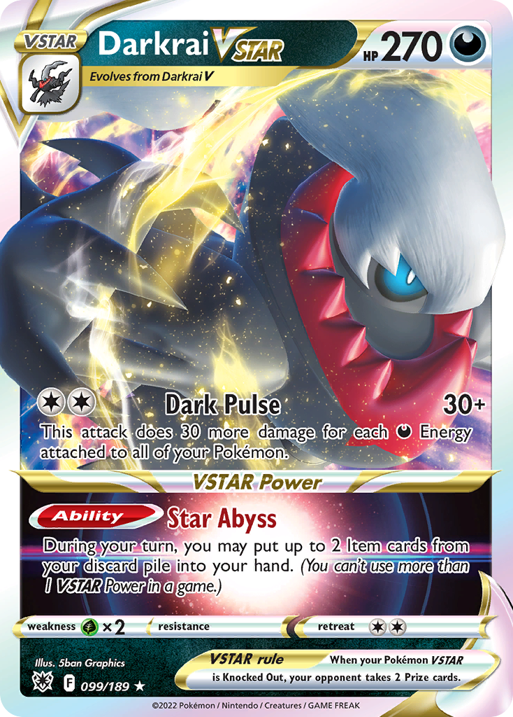 Darkrai VSTAR (099/189) (Jumbo Card) [Sword & Shield: Astral Radiance] | Cracking-Singles