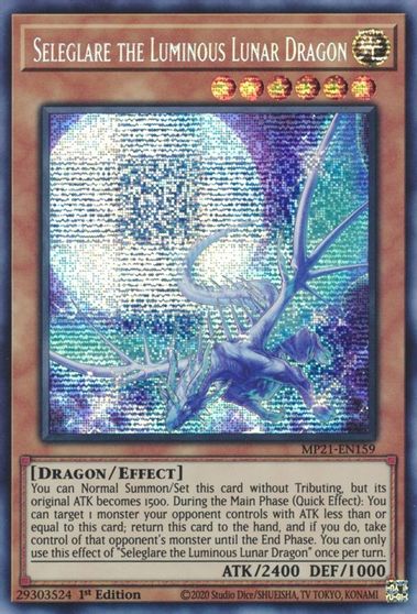 Seleglare the Luminous Lunar Dragon [MP21-EN159] Prismatic Secret Rare | Cracking-Singles