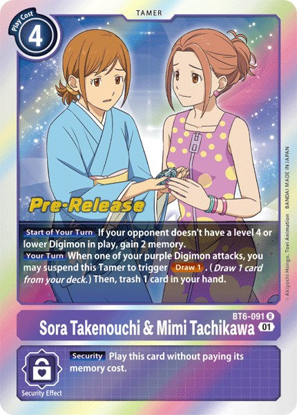 Sora Takenouchi & Mimi Tachikawa [BT6-091] [Double Diamond Pre-Release Cards] | Cracking-Singles