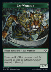 Saproling // Cat Warrior Double-sided Token [Dominaria United Tokens] | Cracking-Singles