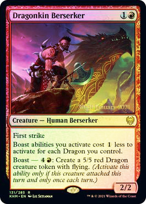 Dragonkin Berserker  [Kaldheim Prerelease Promos] | Cracking-Singles