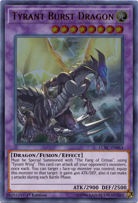 Tyrant Burst Dragon [LCKC-EN063] Ultra Rare | Cracking-Singles