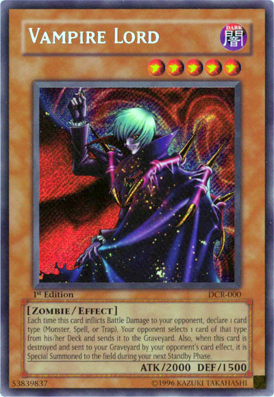 Vampire Lord [DCR-000] Secret Rare | Cracking-Singles