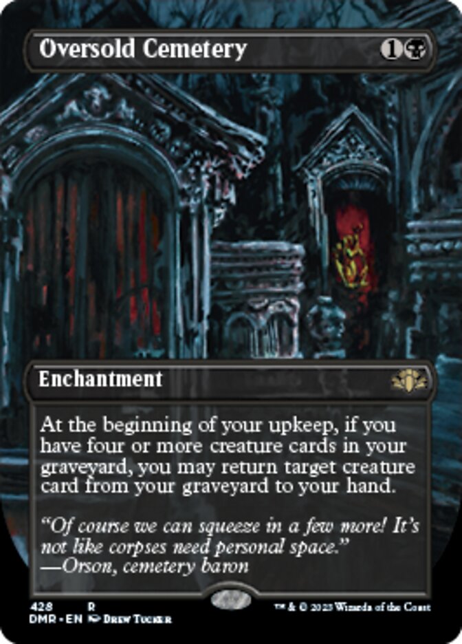 Oversold Cemetery (Borderless Alternate Art) [Dominaria Remastered] | Cracking-Singles