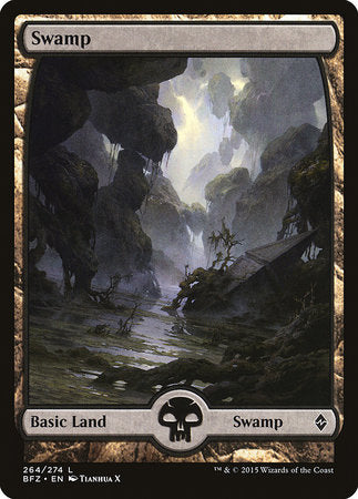 Swamp (264) - Full Art [Battle for Zendikar] | Cracking-Singles