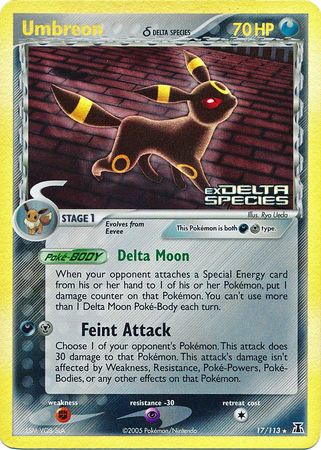 Umbreon (17/113) (Delta Species) (Stamped) [EX: Delta Species] | Cracking-Singles