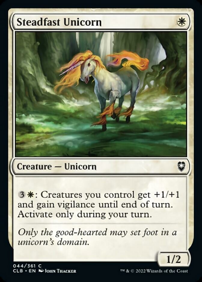 Steadfast Unicorn [Commander Legends: Battle for Baldur's Gate] | Cracking-Singles