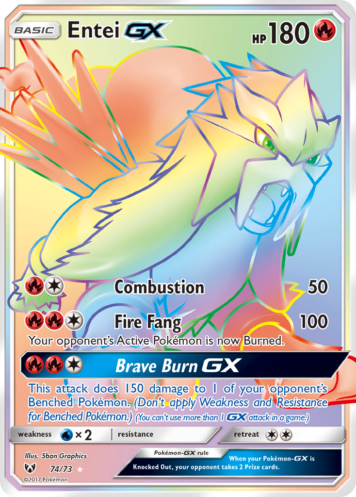 Entei GX (74/73) [Sun & Moon: Shining Legends] | Cracking-Singles