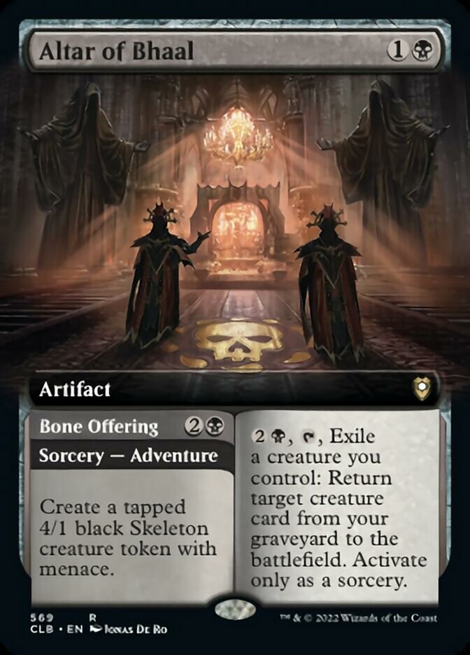 Altar of Bhaal // Bone Offering (Extended Art) [Commander Legends: Battle for Baldur's Gate] | Cracking-Singles