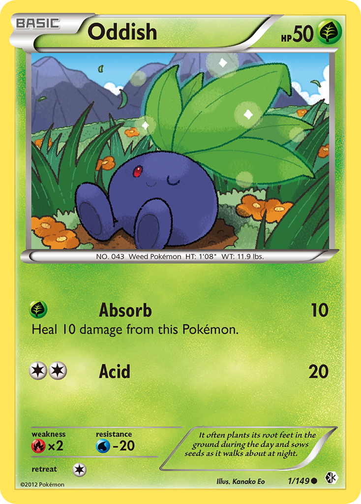 Oddish (1/149) [Black & White: Boundaries Crossed] | Cracking-Singles