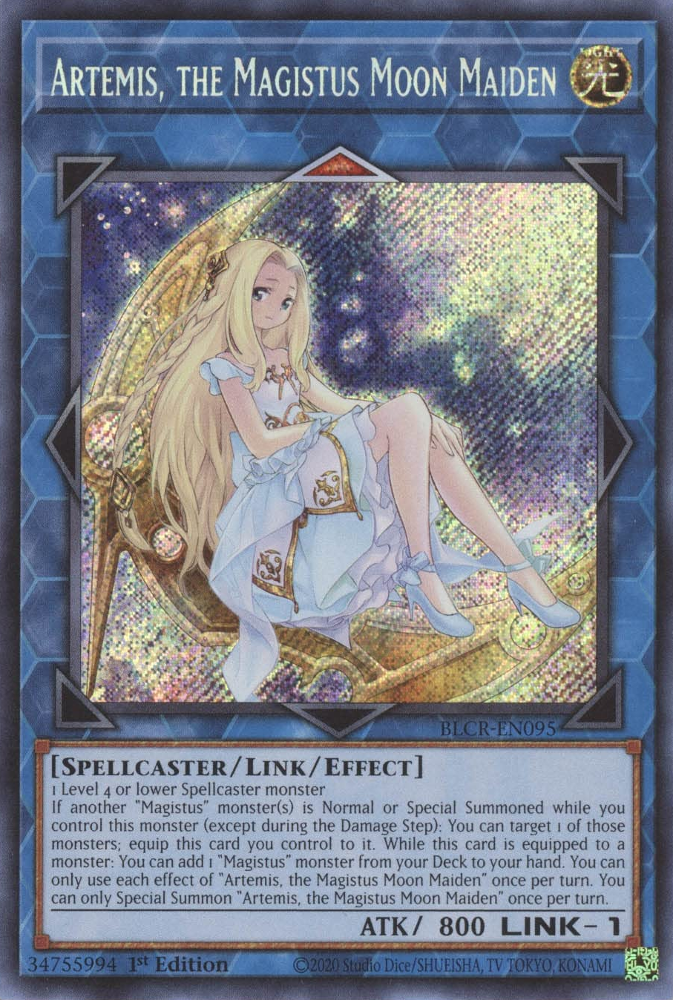 Artemis, the Magistus Moon Maiden [BLCR-EN095] Secret Rare | Cracking-Singles