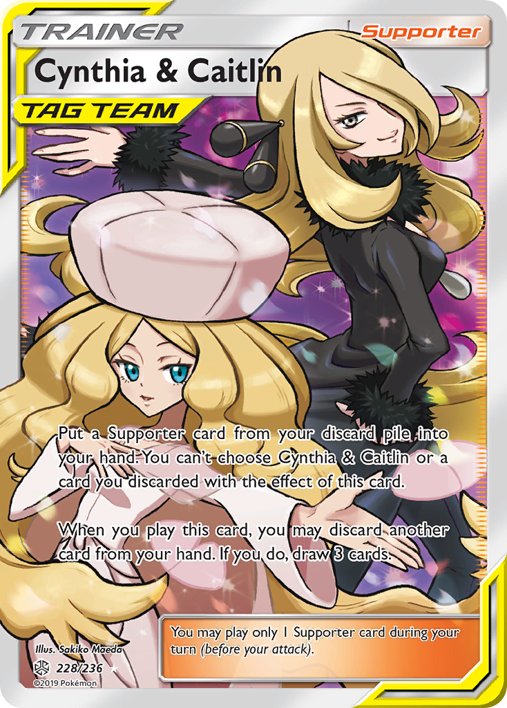 Cynthia & Caitlin (228/236) [Sun & Moon: Cosmic Eclipse] | Cracking-Singles