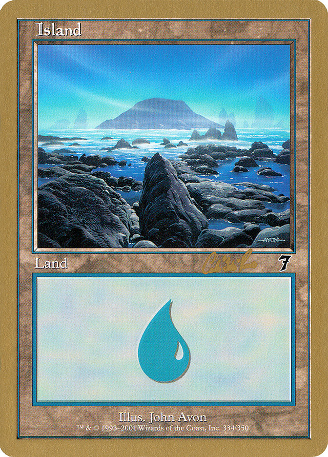 Island (cr334) (Carlos Romao) [World Championship Decks 2002] | Cracking-Singles