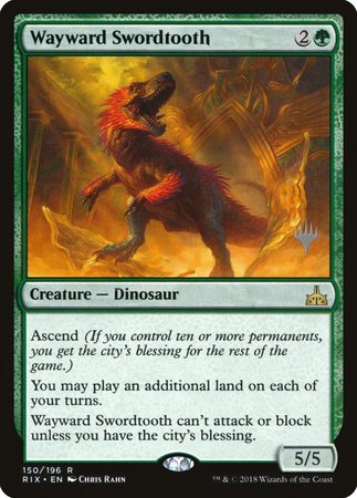 Wayward Swordtooth [Rivals of Ixalan Promos] | Cracking-Singles