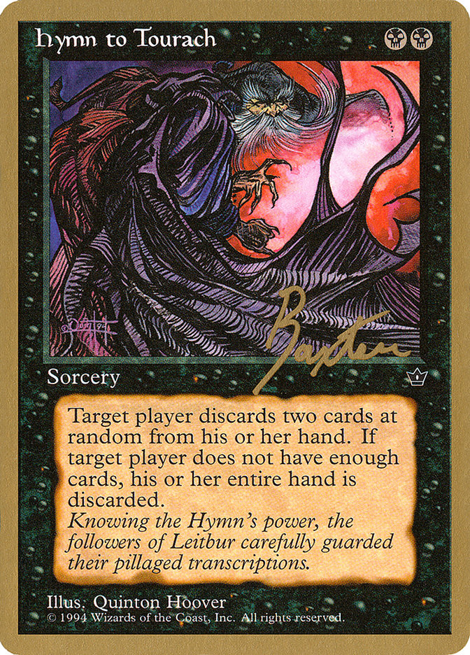 Hymn to Tourach (Cloak) (George Baxter) [Pro Tour Collector Set] | Cracking-Singles