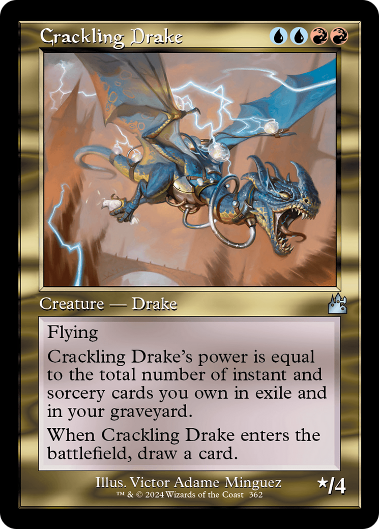 Crackling Drake (Retro Frame) [Ravnica Remastered] | Cracking-Singles