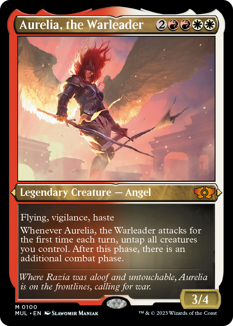 Aurelia, the Warleader (Foil Etched) [Multiverse Legends] | Cracking-Singles