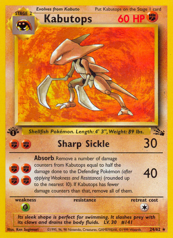 Kabutops (24/62) [Fossil 1st Edition] | Cracking-Singles