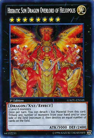 Hieratic Sun Dragon Overlord of Heliopolis [GAOV-EN048] Secret Rare | Cracking-Singles