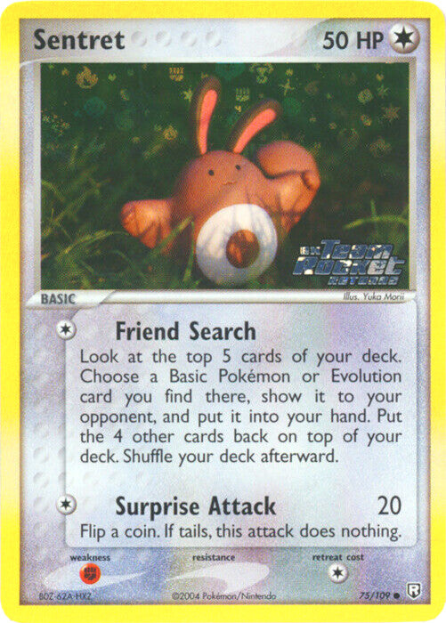 Sentret (75/109) (Stamped) [EX: Team Rocket Returns] | Cracking-Singles