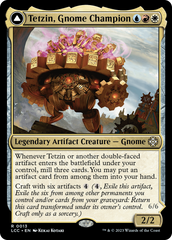 Tetzin, Gnome Champion // The Golden-Gear Colossus [The Lost Caverns of Ixalan Commander] | Cracking-Singles