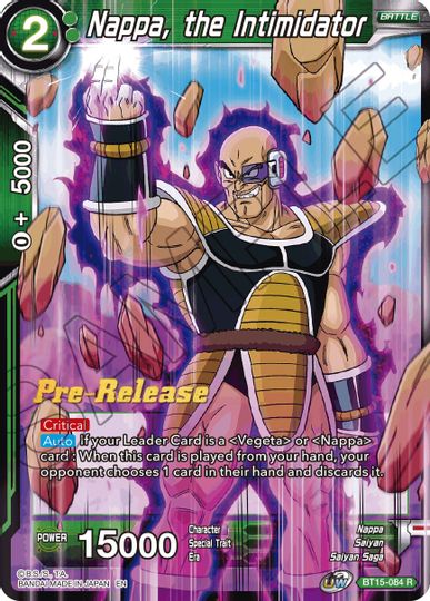 Nappa, the Intimidator (BT15-084) [Saiyan Showdown Prerelease Promos] | Cracking-Singles